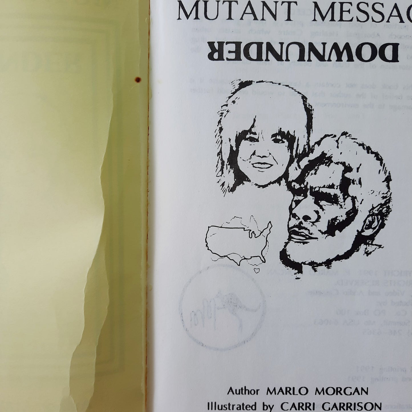 Mutant Message Down Under by Marlo Morgan (Very good, 1991, Pbk, 188 pages, MM Co.)