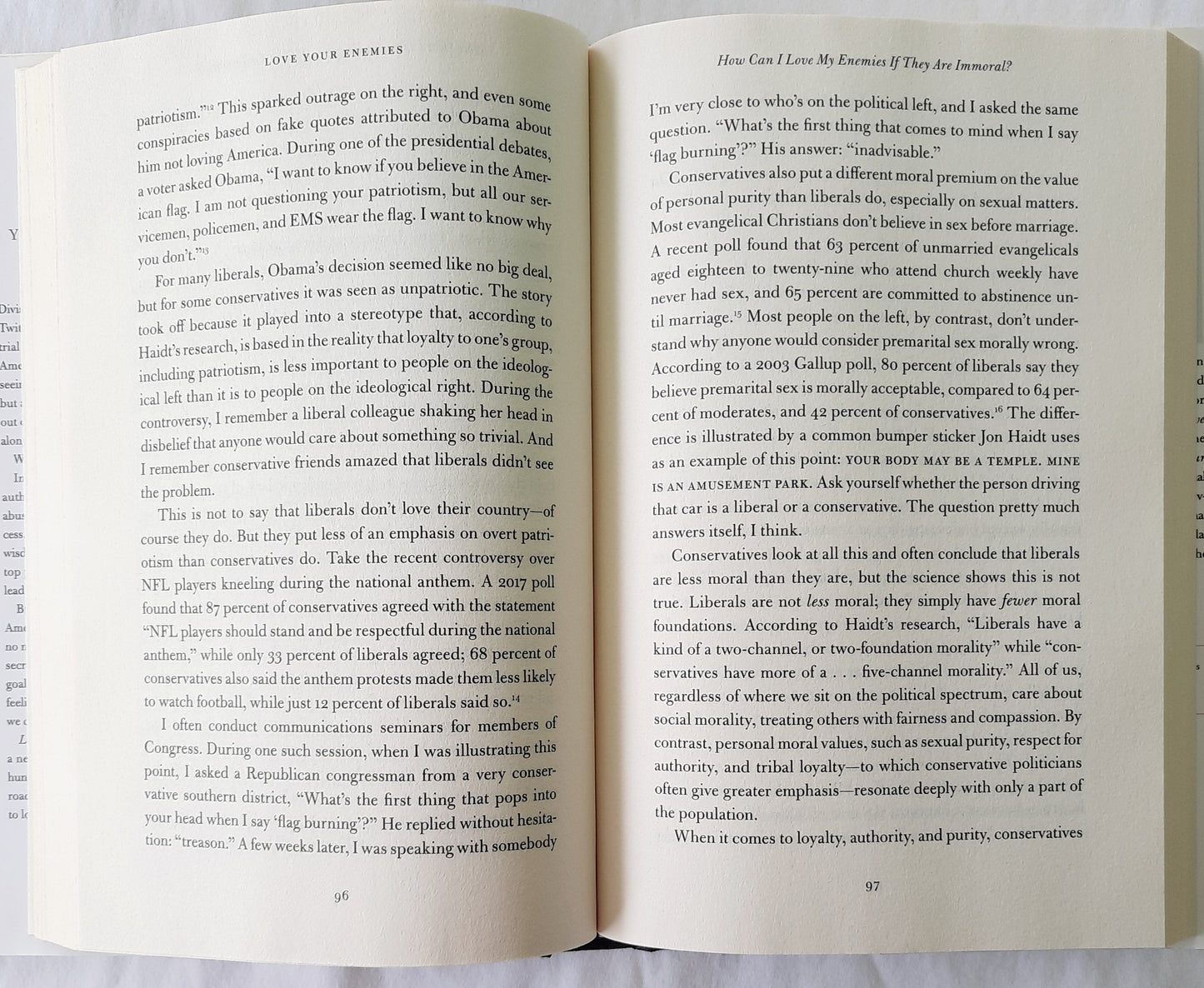 Love Your Enemies: How Decent People Can Save America From the Culture of Contempt by Arthur C. Brooks (Very good, 2019, HC, 242 pages, Broadside Books)