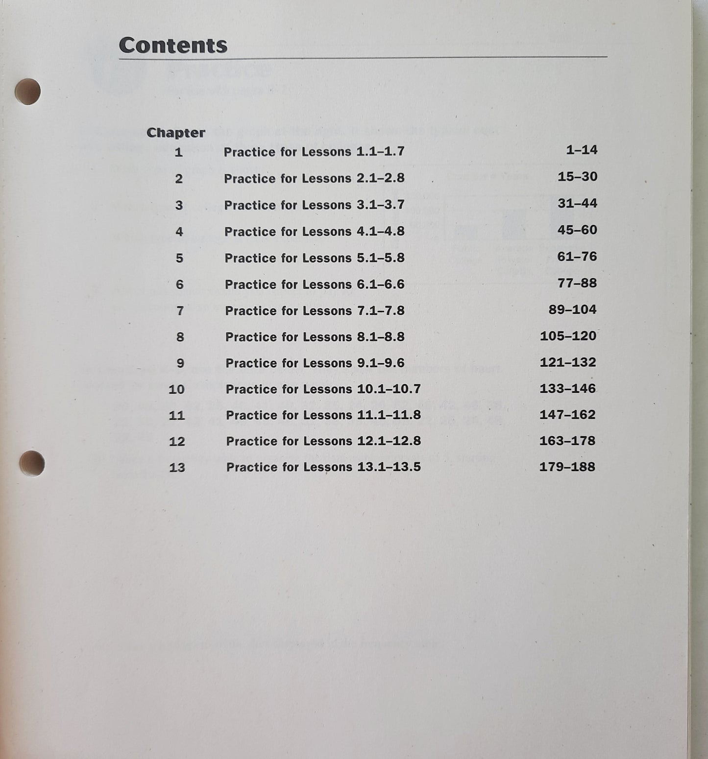 Math Course 3, Grades 6-8 Practice Workbook by Mcdougal Littell (Very Good, 2007, Pbk, 188 pages)