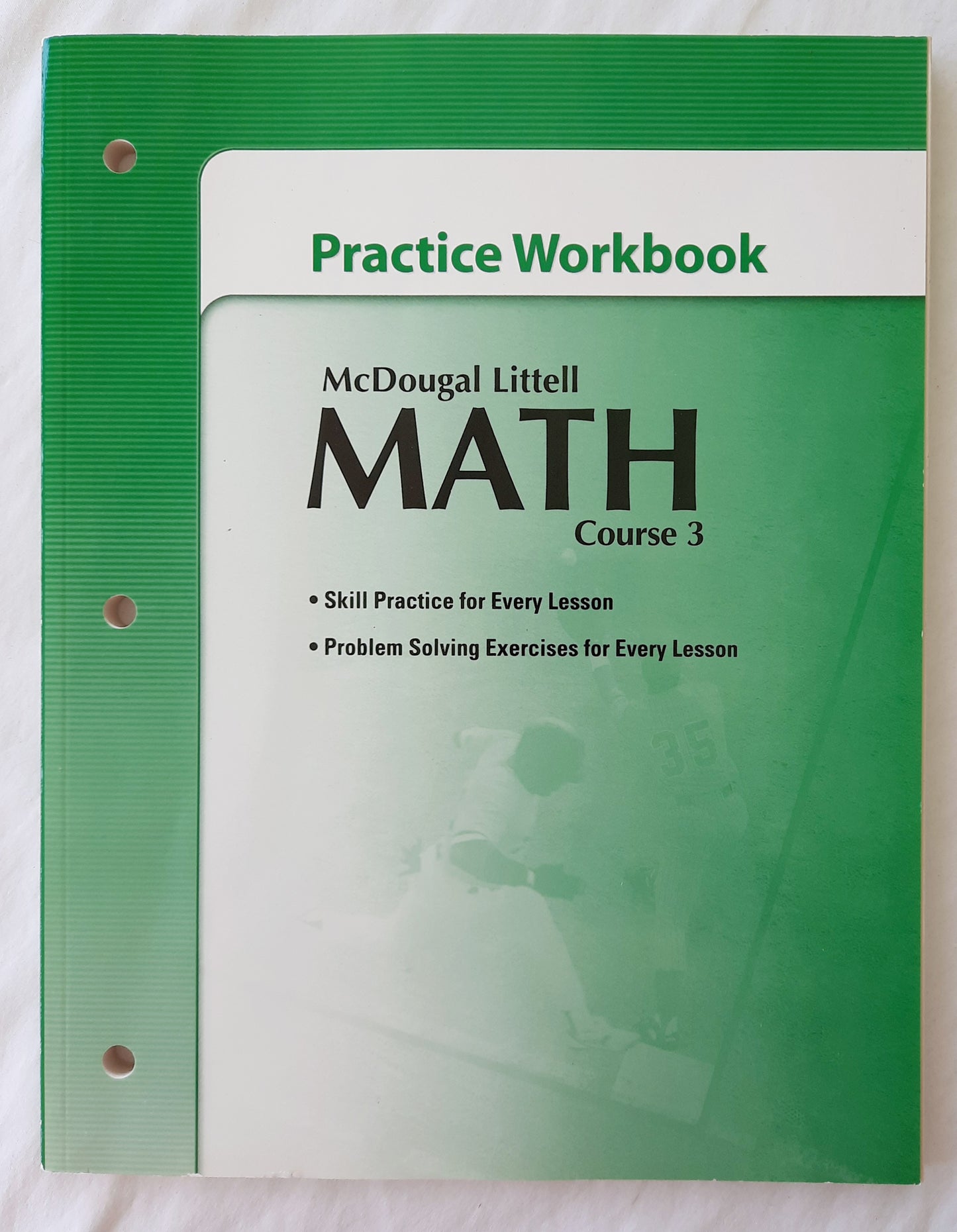 Math Course 3, Grades 6-8 Practice Workbook by Mcdougal Littell (Very Good, 2007, Pbk, 188 pages)