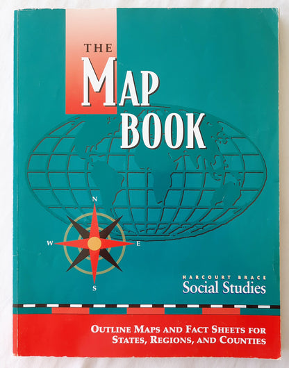 Social Studies: The Map Book by Harcourt Brace & Co. (Very good, 1998, Pbk, 176 pages)