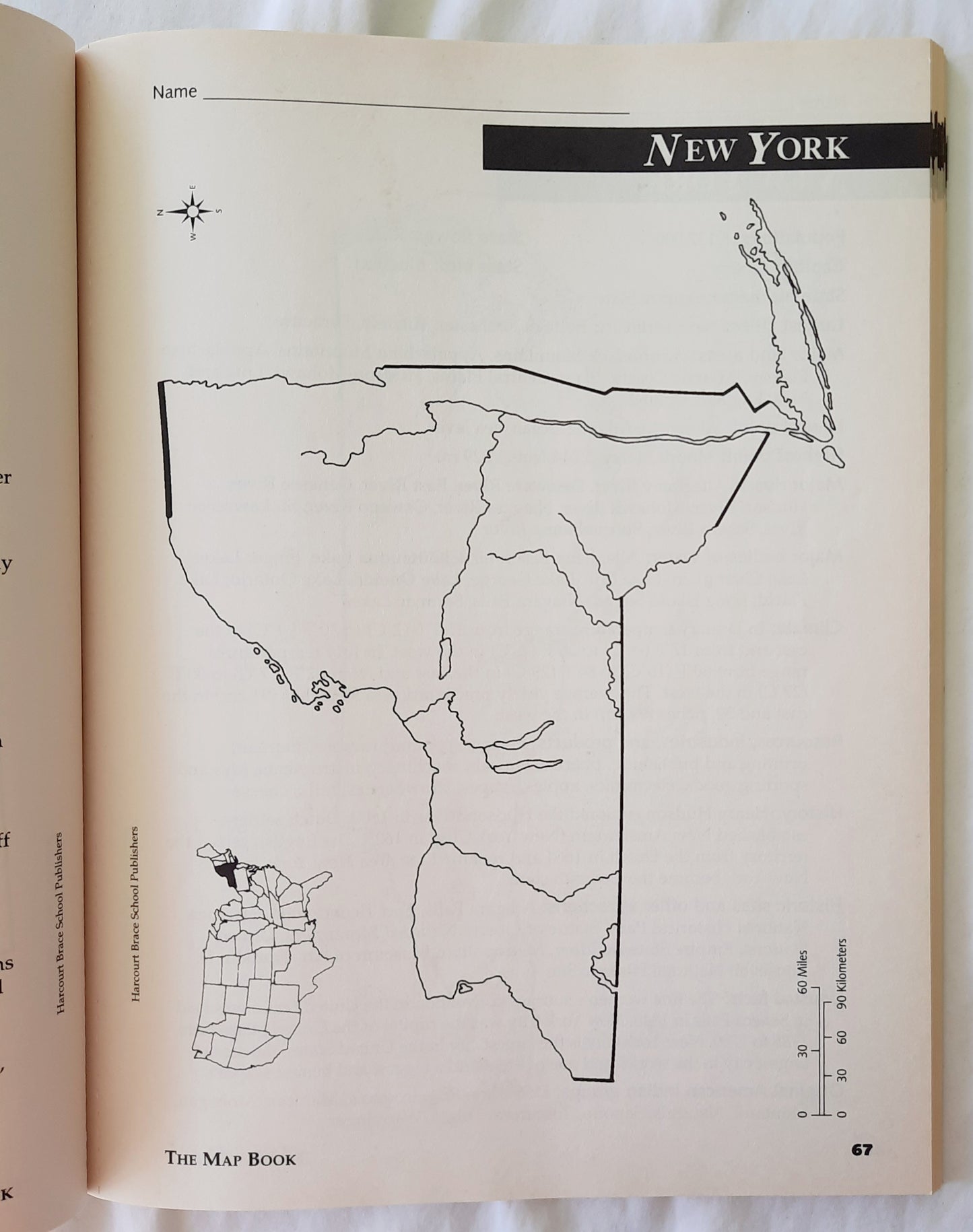 Social Studies: The Map Book by Harcourt Brace & Co. (Very good, 1998, Pbk, 176 pages)