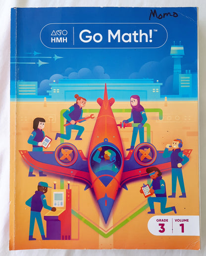 HMH Go Math! Grade 3 Volume 1 Workbook by Houghton Mifflin Harcourt Publishing Co. (Good, 2010, Pbk, 417 pages)