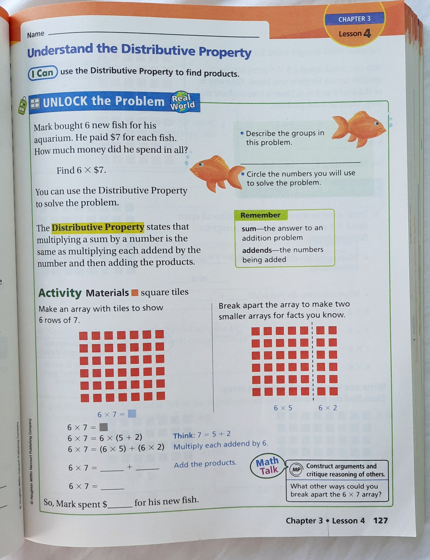 HMH Go Math! Grade 3 Volume 1 Workbook by Houghton Mifflin Harcourt Publishing Co. (Good, 2010, Pbk, 417 pages)