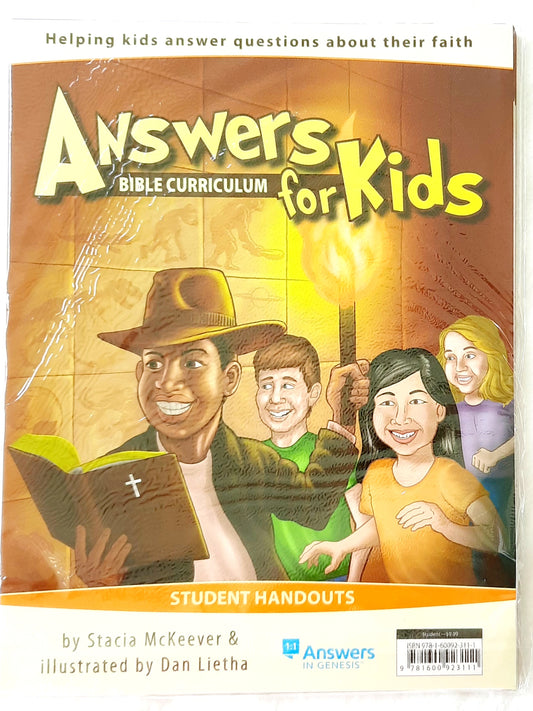 Answers for Kids Bible Curriculum Student Handouts 1-30 by Stacie McKeever (New, Loose paper, Answers in Genesis