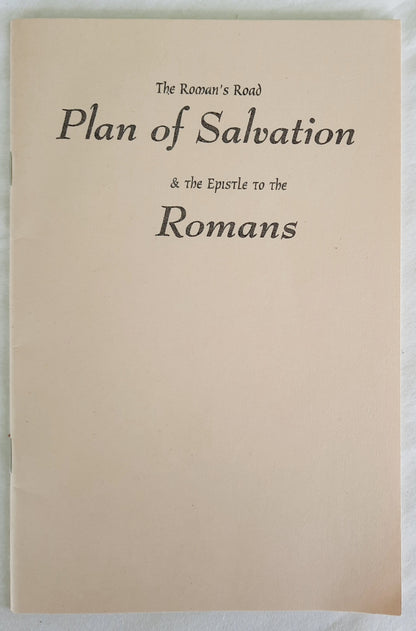 The Roman's Road Plan of Salvation Pamplet (Very good, Pbk)