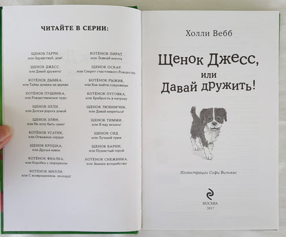 Jess the Lonely Puppy [Одинокий щенок Джесс] by Holly Webb (Russian edition, Like New, 2017, HC, 142 pages)