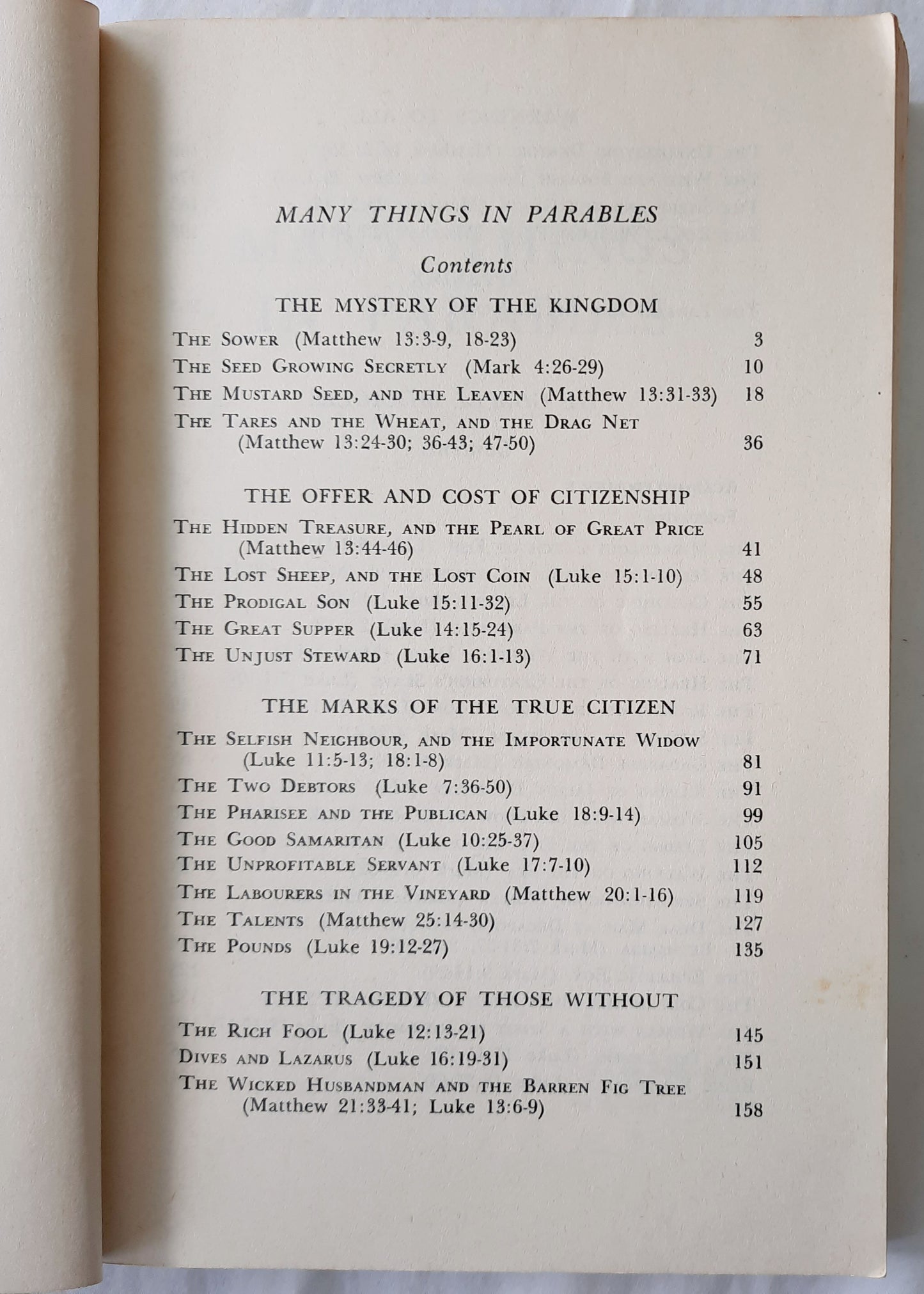 Many Things in Parables & The Gospel Miracles by Ronald S. Wallace (Good, 1963, Pbk, 161 pages, Wm. B. Eerdmans Publ)