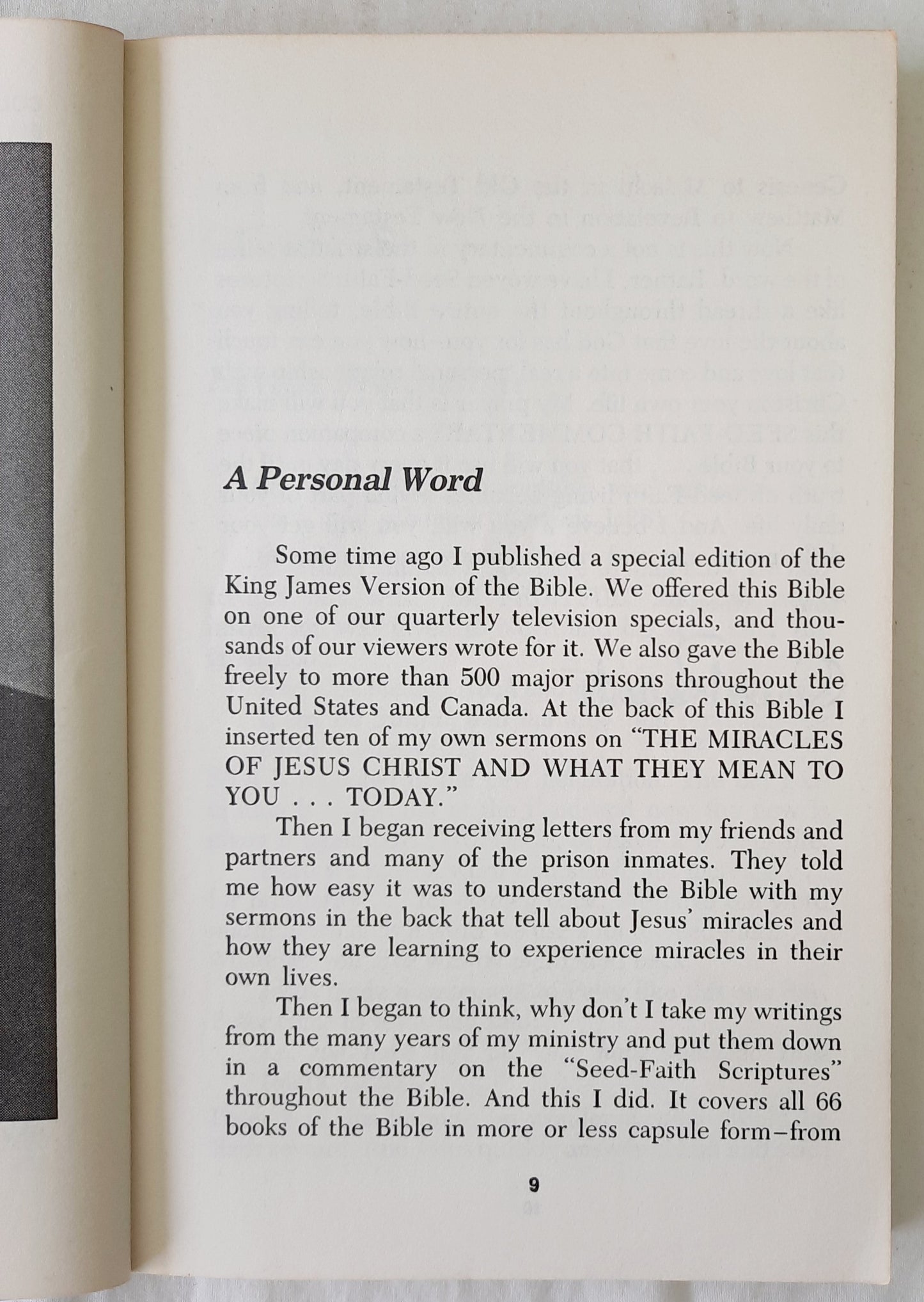 Seed-Faith Commentary on the Holy Bible by Oral Roberts (Good, 1975, Pbk, 276 pages)