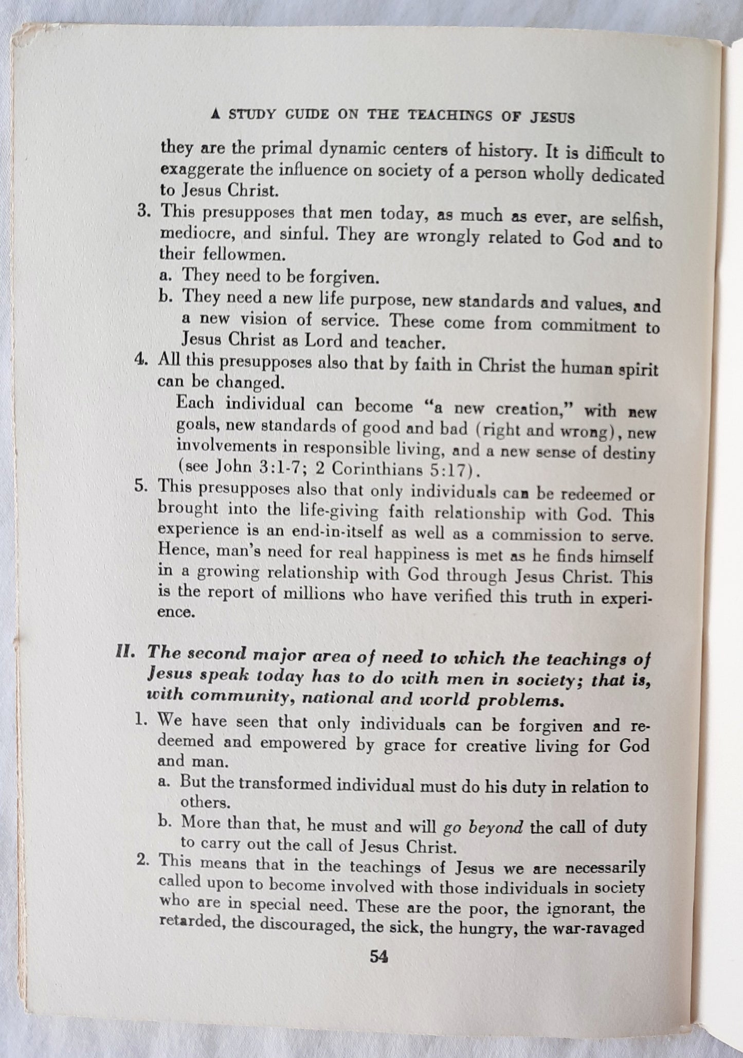 A Study Guide on the Teachings of Jesus by Mack B. Stokes (Very Good, 1970, Pbk, 64 pages, Tidings)