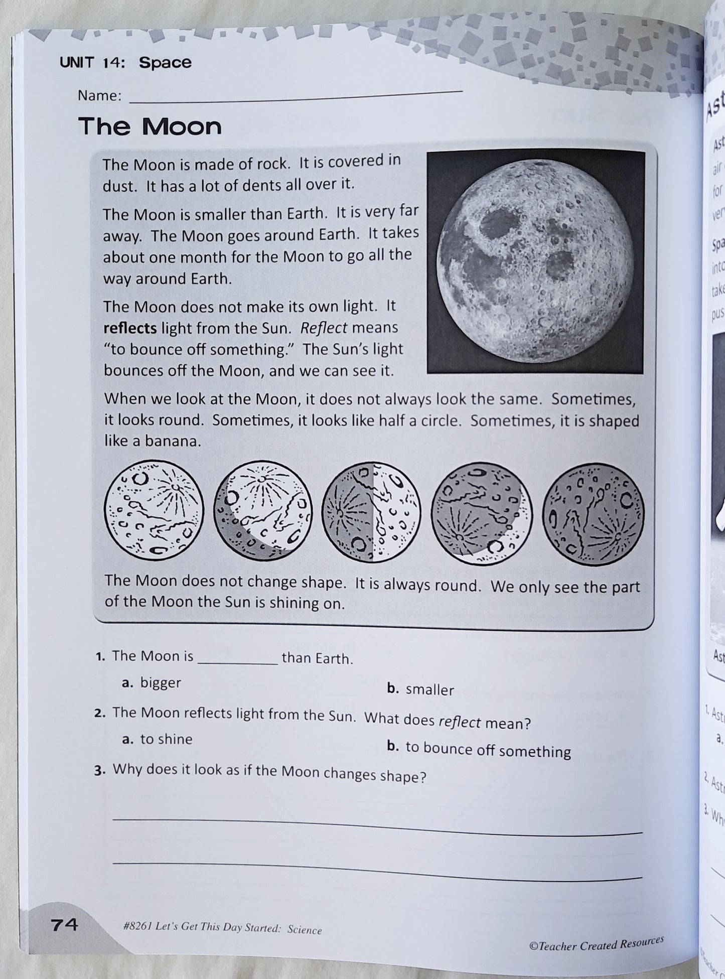 Let's Get This Day Started Science Grade 1 by Tracy Edmunds (New, 2020, Pbk, 112 pages, Teacher Created Resources)