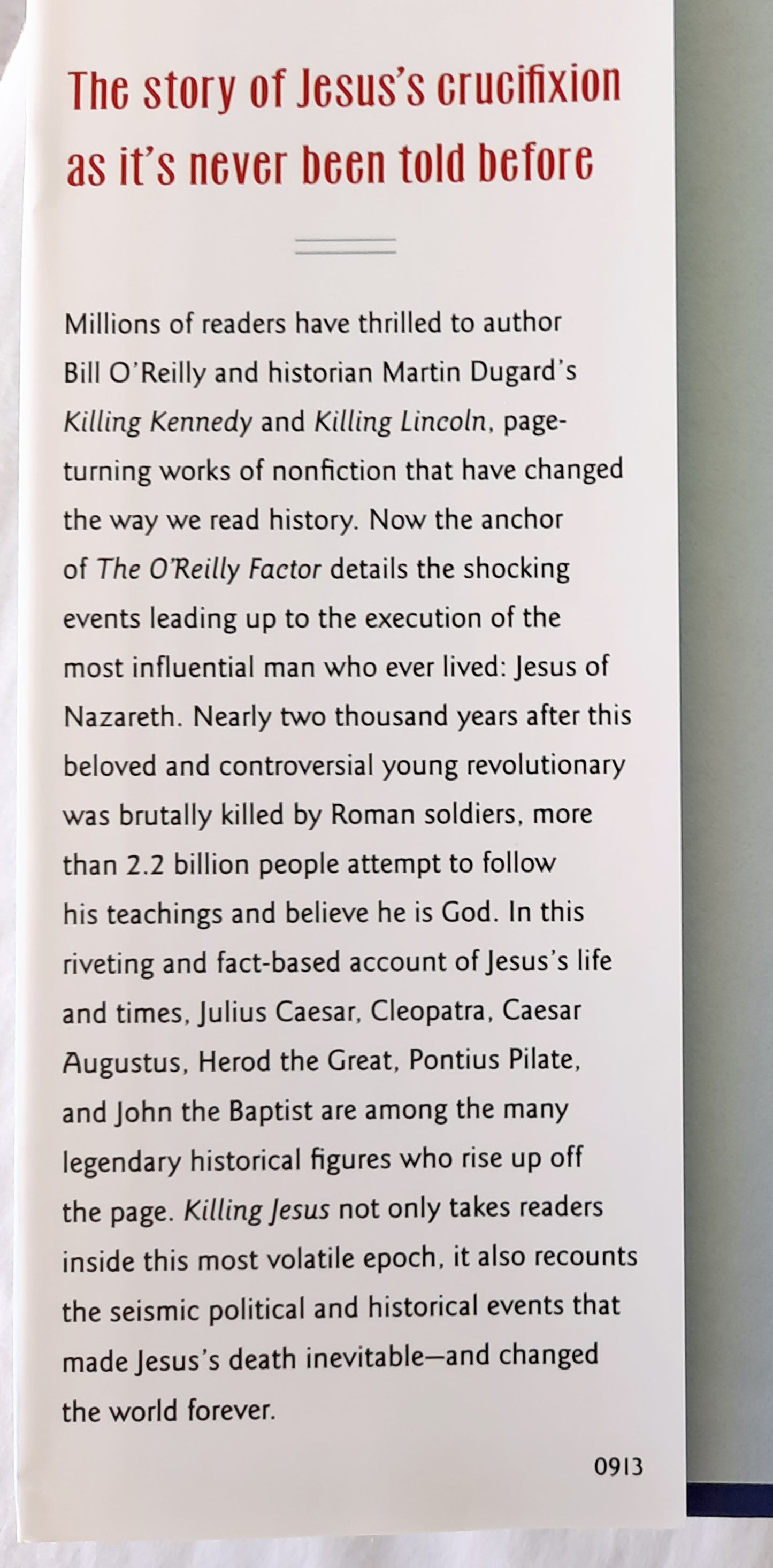 Killing Jesus: A History by Bill O'Reilly & Martin Dugard (Very good, 2013, HC, 293 pages, Henry Holt & Co.)