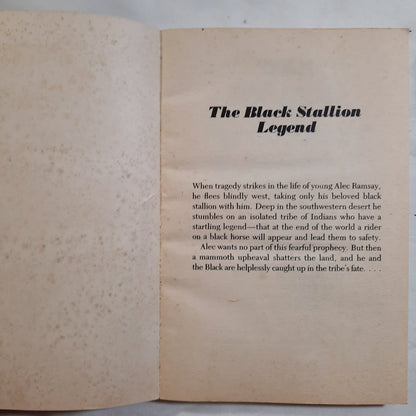 The Black Stallion Legend #19 by Walter Farley (Good, 1983, Pbk, 177 pages, Random House)