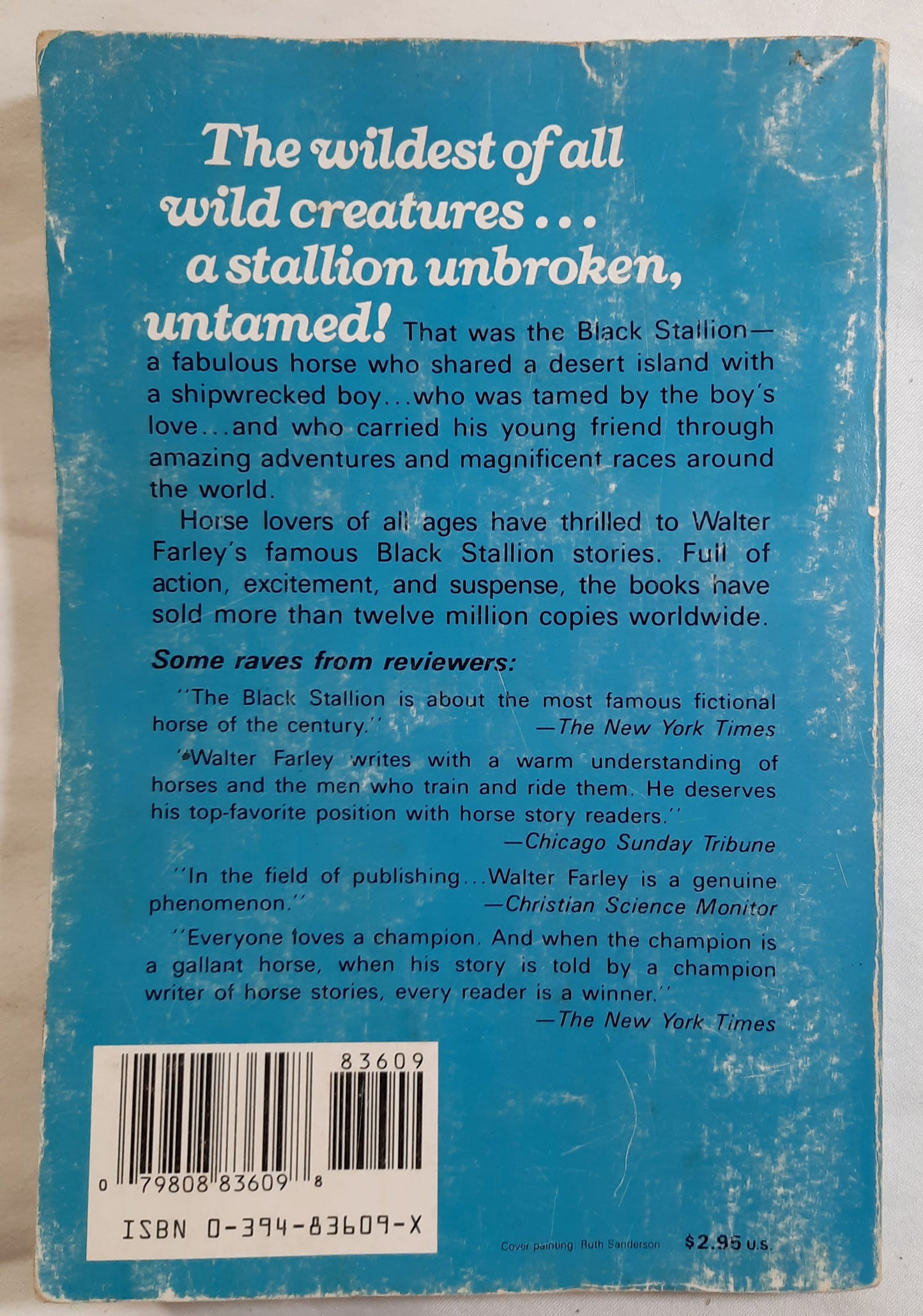 The Black Stallion #1 by Walter Farley (Good, 1969, Pbk, 187 pages, Random House)