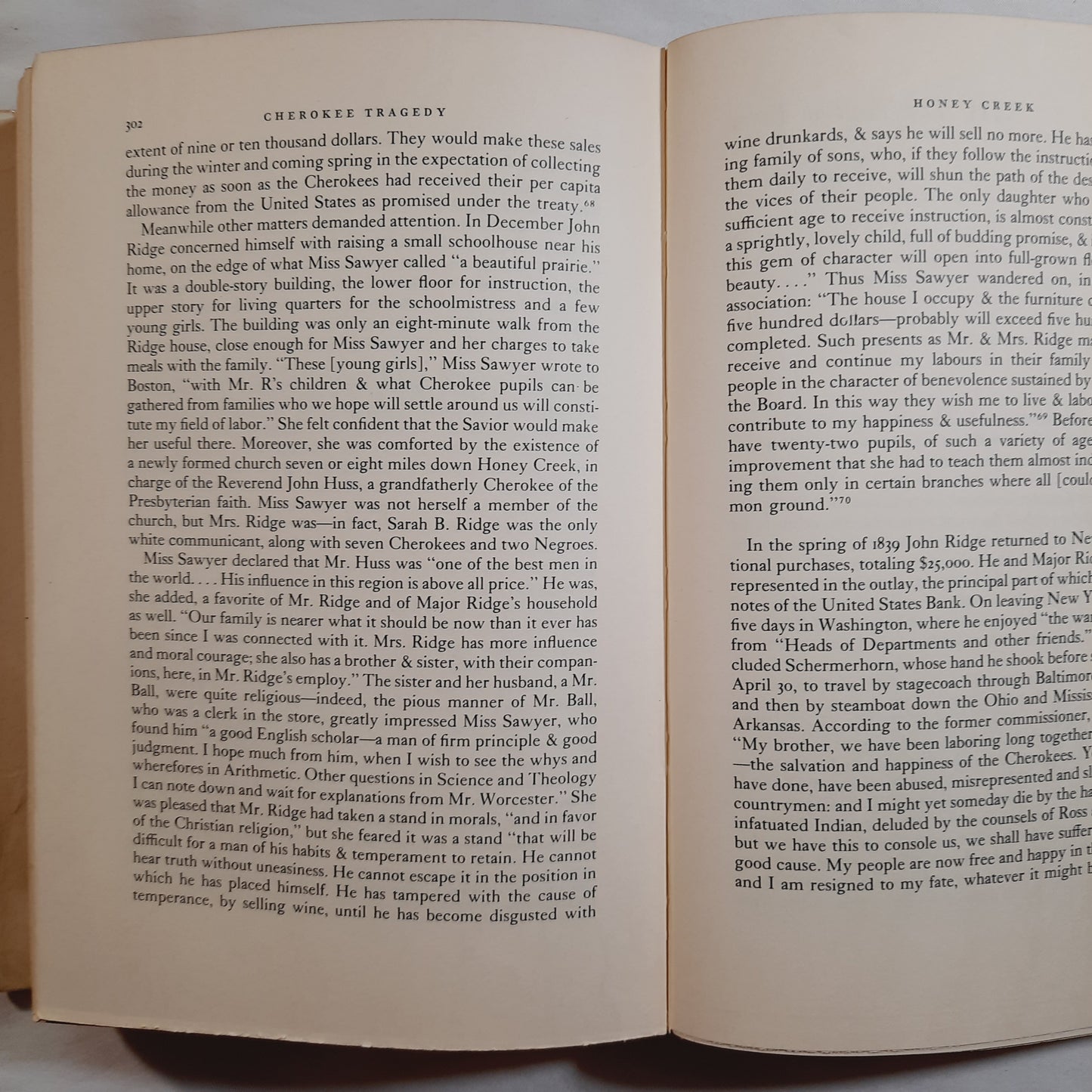 Cherokee Tragedy: The Story of the Ridge Family and of the Decimation of a People by Thurman Wilkins (Good, 1970, HC, 398 pages, The Macmillan Co.)