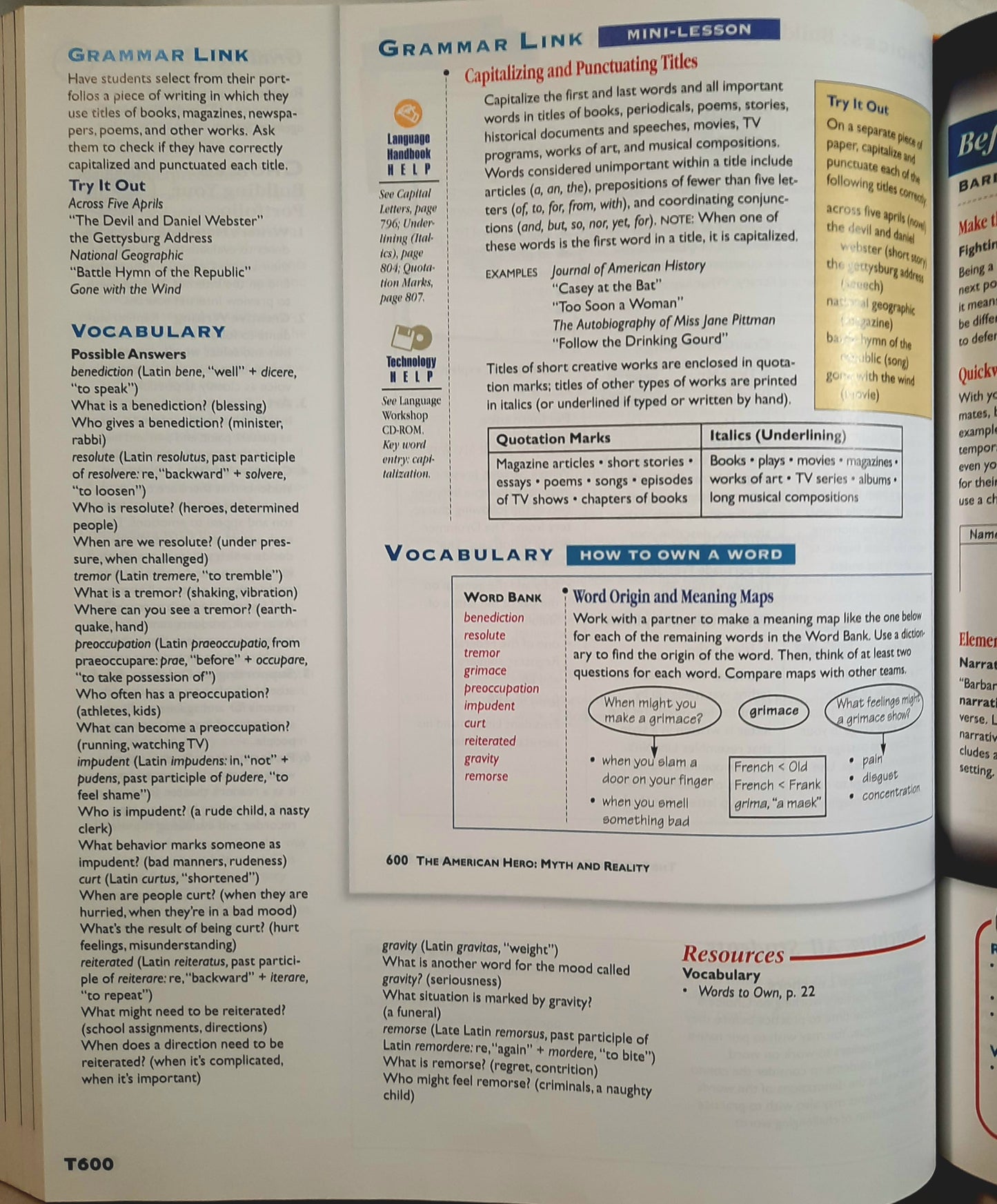 Elements of Literature Second Course Annotated Teacher's Edition by Kylene Beers; Robert Probst (Very good, 2003, HC, 911 pages, Holt, Rinehart and Winston)