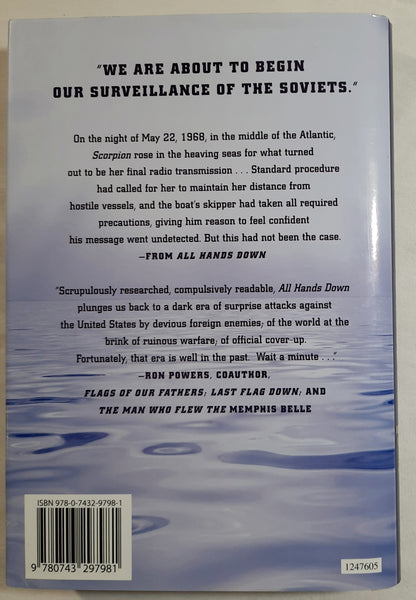 All Hands Down: The True Story of the Soviet Attack on The USS Scorpion by Kenneth Sewell; Jerome Preisler (Very good, 2008, HC, 277 pages, Simon & Schuster)