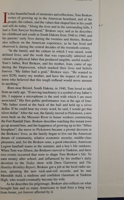 A Long Way From Home: Growing Up in the American Heartland by Tom Brokaw (Very good, 2002, HC, 233 pages, Random House)