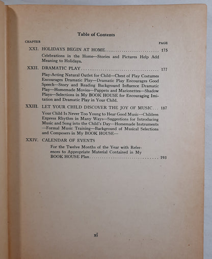 In Your Hands: A Guide for Parents in the Use of My Book House Revised Edition by Olive Beaupre Miller (Good, 1943, HC, 219 pages, The Book House for Children)