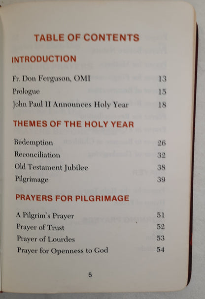 The Pilgrim's Prayer Book Holy Year Edition by The Missionary Oblates of Mary Immaculate (Very good, 1983, Leather, 223 pages, Shrine of Our Lady of the Snows)