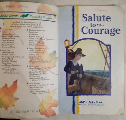 Abeka Salute to Courage Reader 4.1 (Good, 1999, Pbk, 274 pages, A Beka Book)