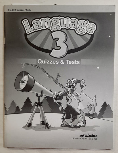 Abeka Language 3 Quizzes & Tests Fifth edition (Very good, 2018, Pbk, 75 pages)