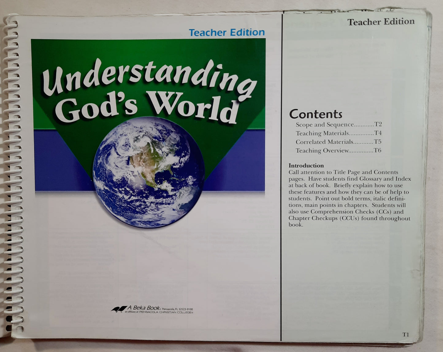 Abeka Understanding God's World Fourth Edition Grade 4 Teacher Edition (Very good, 2013, Spiral, 237 pages, A Beka Book)