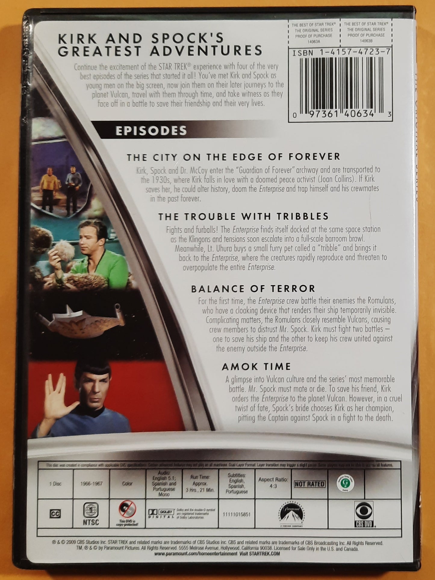 The Best of Star Trek The Original Series DVD LIKE NEW 2009 CBS Studios NR NTSC