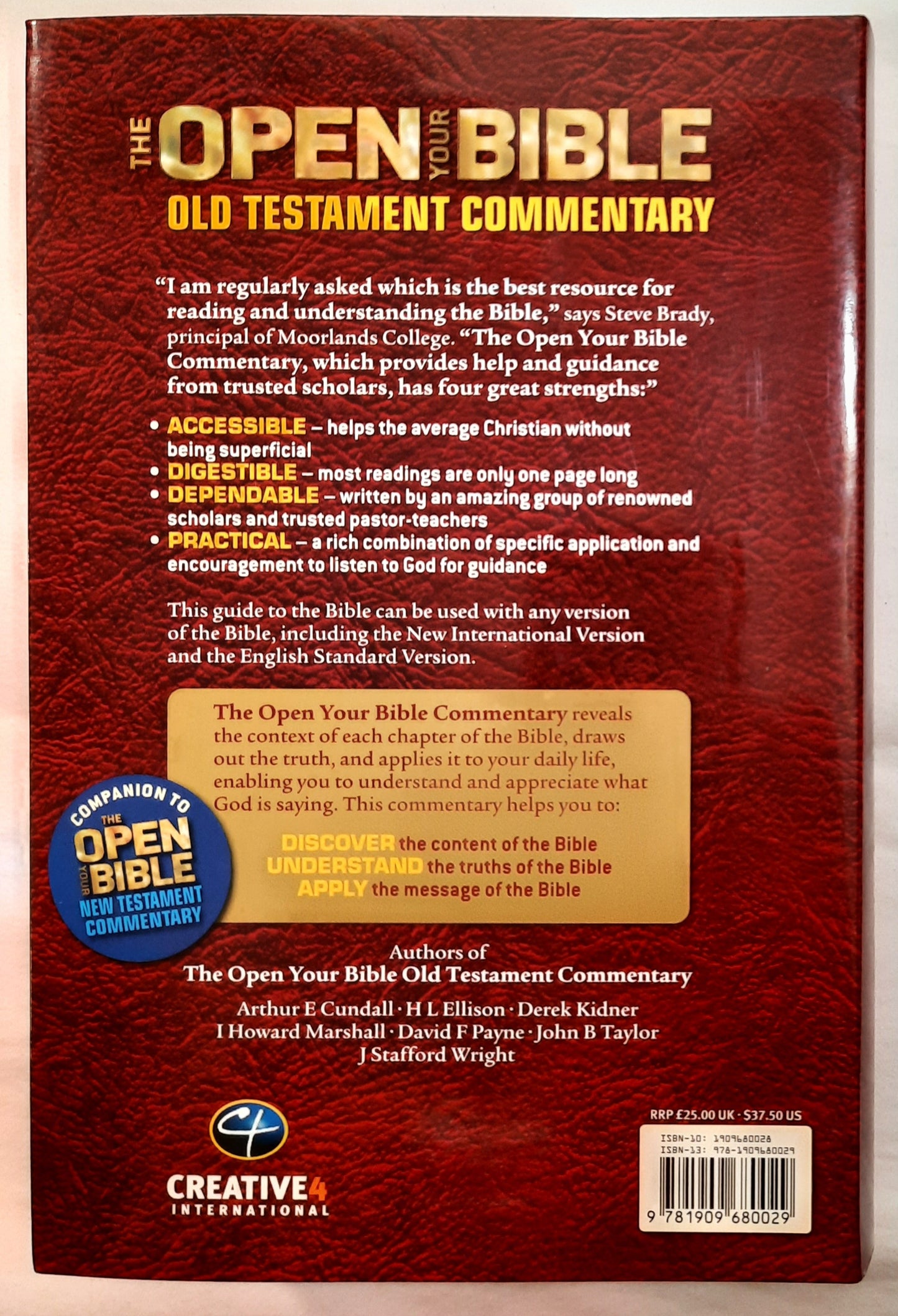 The Open Your Bible Old Testament Commentary edited by Martin Manser (New, 2013, Pbk, 1040 pages, Creative4 International)