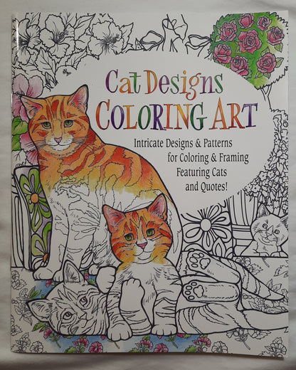 Coloring Book Cat Designs Coloring Art (New, 2015, Pbk, 24 pages, Product Concept)