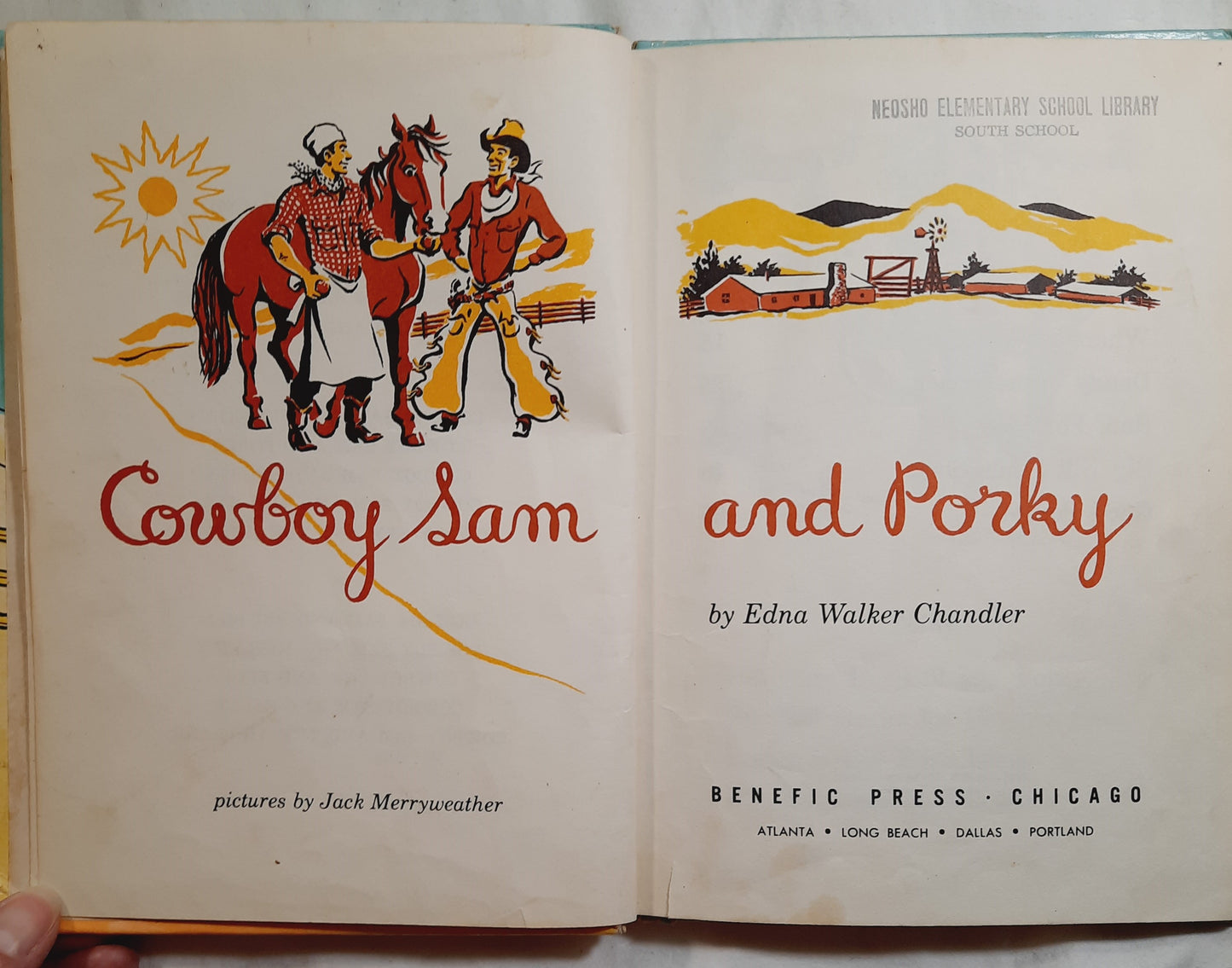 Cowboy Sam and Porky by Edna Walker Chandler (Good, 1976, HC, 64 pages, Benefic Press)