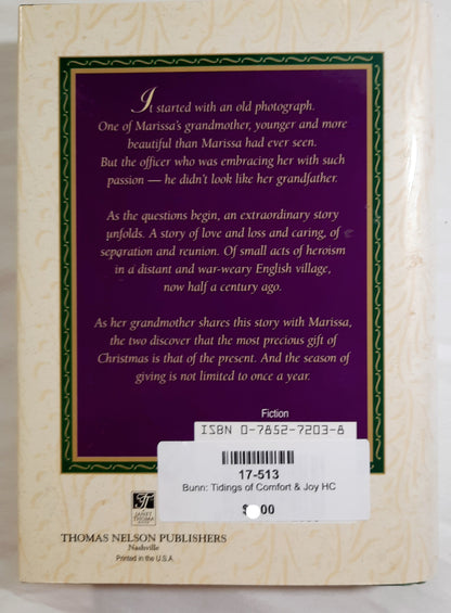 Tidings of Comfort & Joy by T. Davis Bunn (Very good, HC, 1997, Thomas Nelson, 234 pages)