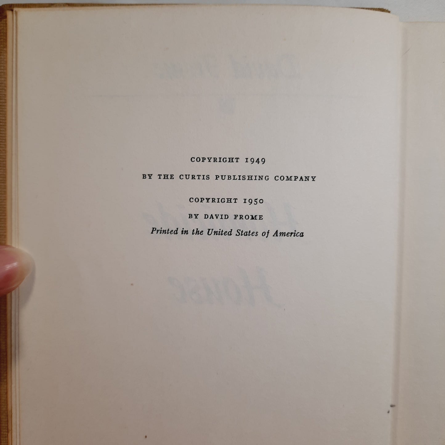 Homicide House by David Frome (Evan Pinkerton Mystery, Good, 1950, HC, 182 pages, Walter J. Black)