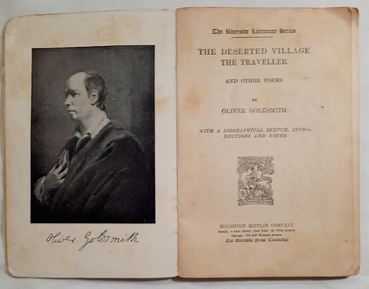 Riverside Literature Series: The Deserted Village, The Traveler and Other Poems by Oliver Goldsmith (Good, 1894, Pbk, 96 pages)