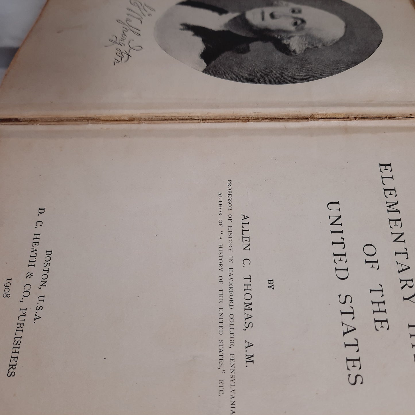 An Elementary History of the United States by A.C. Thomas (Good, 1900, HC, 350 pages, D.C. Heath & Co.)