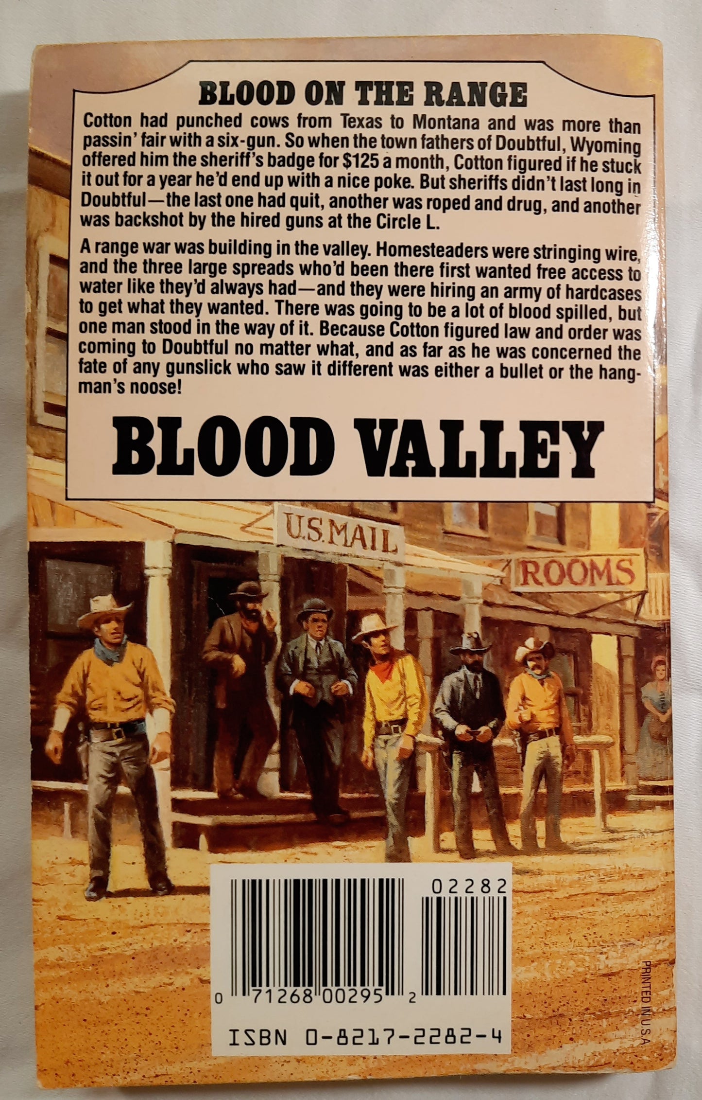 Blood Valley #1 by William W. Johnstone (Very Good, 1988, Pbk, Zebra Western, 267 pages)