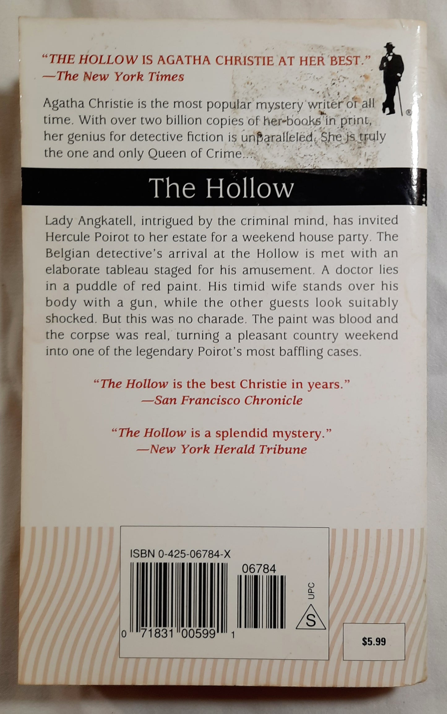 The Hollow by Agatha Christie (Hercule Poirot, Very good, 1984, Pbk, 264 pages, Berkley Books)