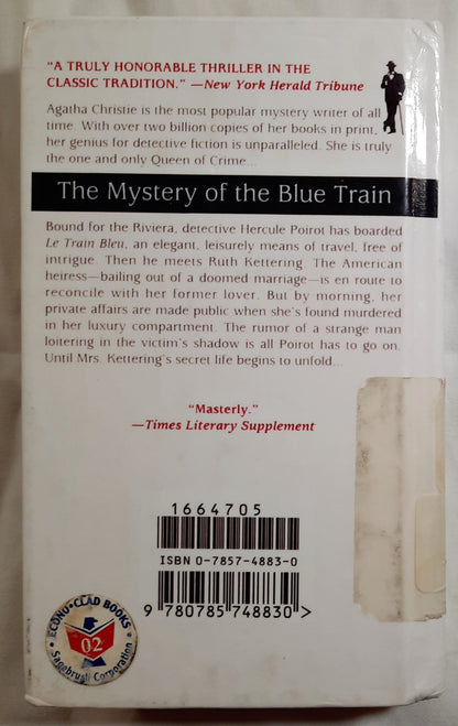 The Mystery of the Blue Train by Agatha Christie (Hercule Poirot, Very good, 1991, HC, 278 pages, Berkley Books)