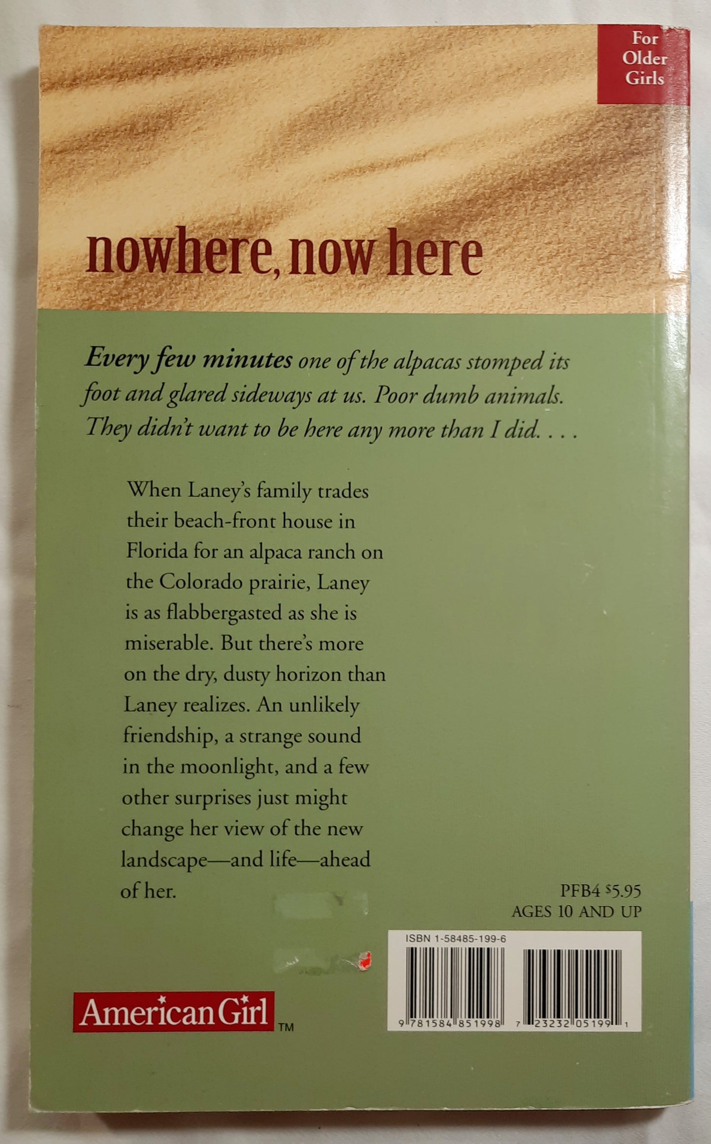 Nowhere, Now Here by Ann Howard Creel (American Girl, Very good, 2000, Pbk, 149 pages)