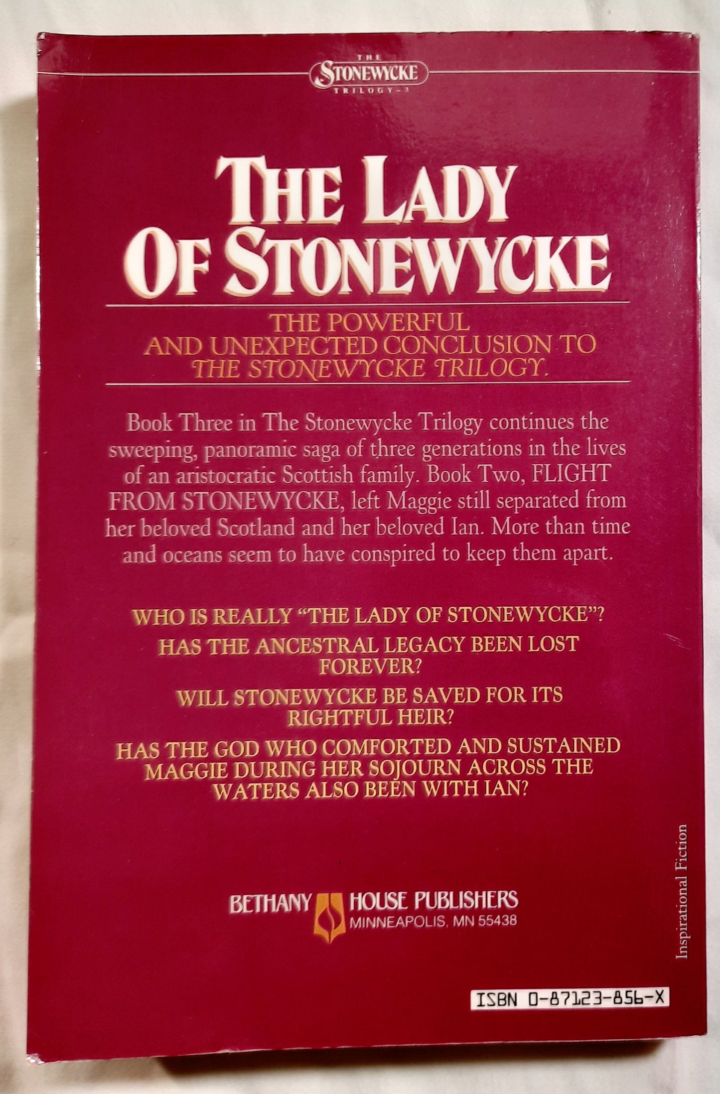 The Lady of Stonewycke #3 by Michael Phillips; Judith Pella (Very good, 1986, Pbk, 265 pages, Bethany House)