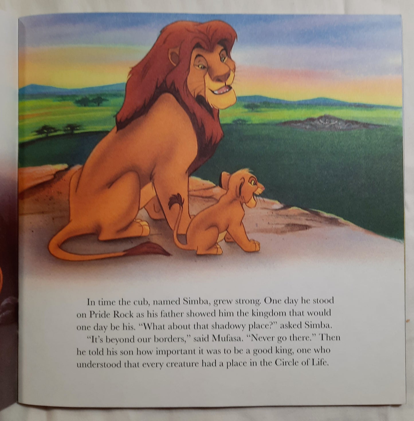 Disney's The Lion King adapted by Margo Hover (Very good, 1994, Pbk, 23 pages, Western Publishing Co.)