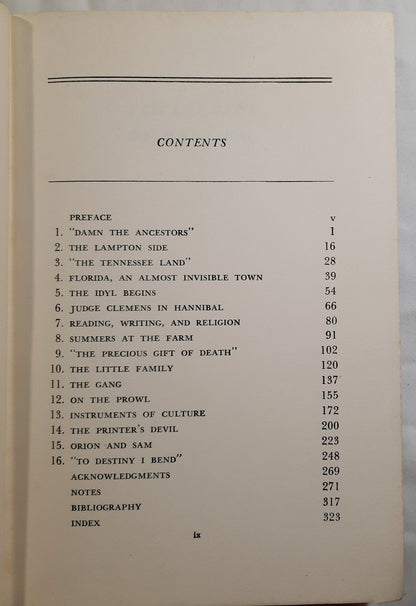 Sam Clemens of Hannibal by Dixon Wecter (Good, 1952, HC, 335 pages, Houghton Mifflin)