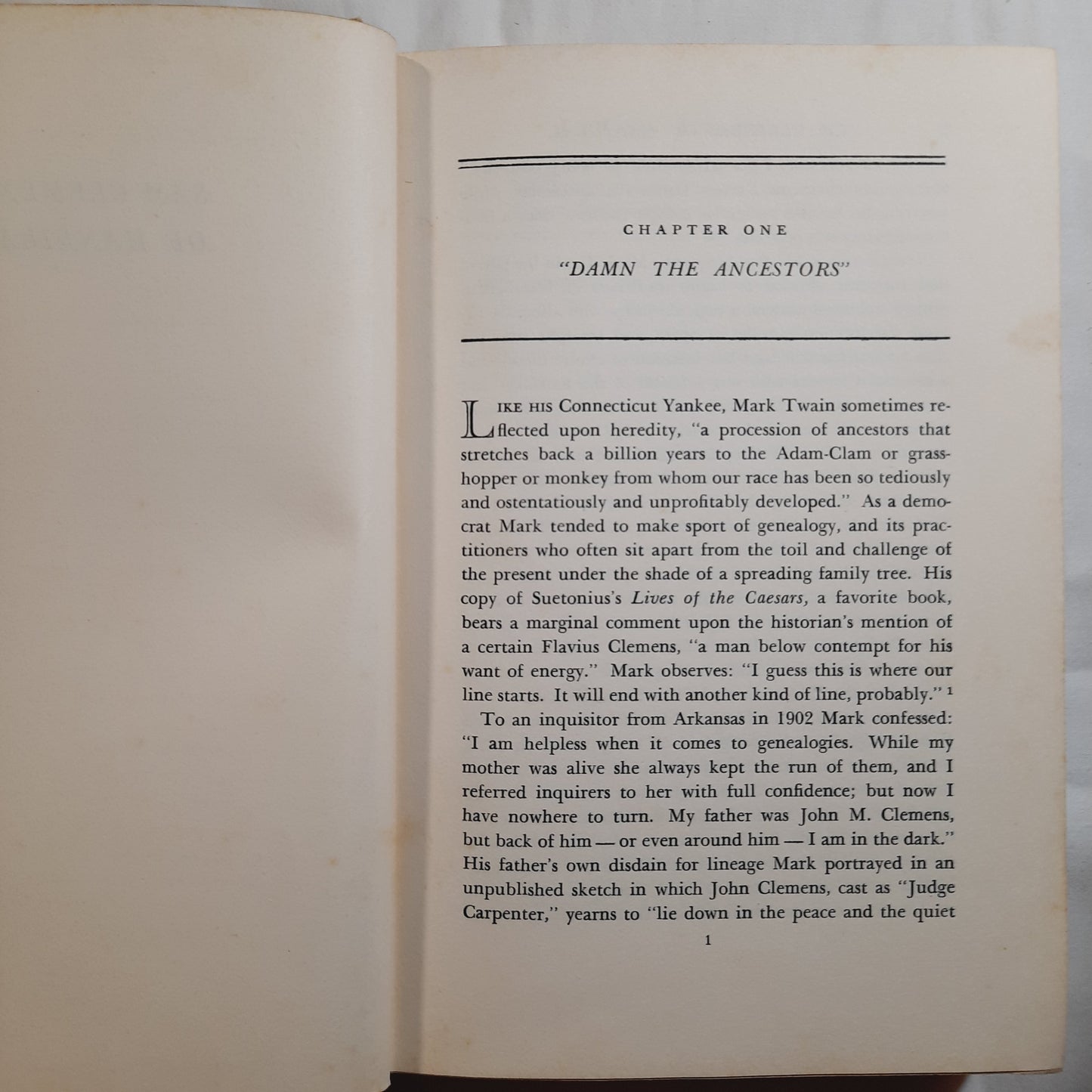 Sam Clemens of Hannibal by Dixon Wecter (Good, 1952, HC, 335 pages, Houghton Mifflin)