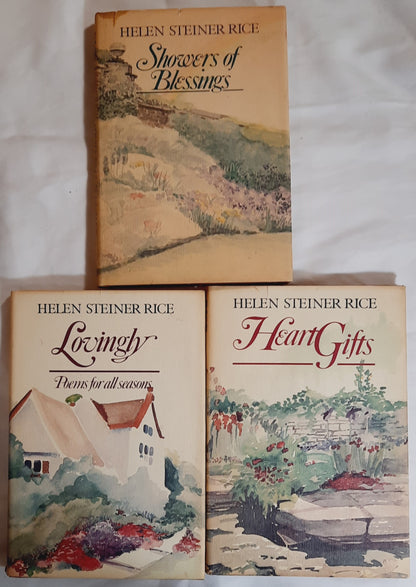 Helen Stiner Rice Poetry 3 Book SET: Heart Gifts, Lovingly, Showers of Blessing (HC, Guideposts)