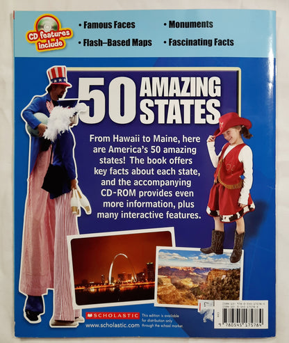 50 Amazing States with CD-ROM by John Perritano (Very good, 2009, Pbk, 32 pages, Scholastic)