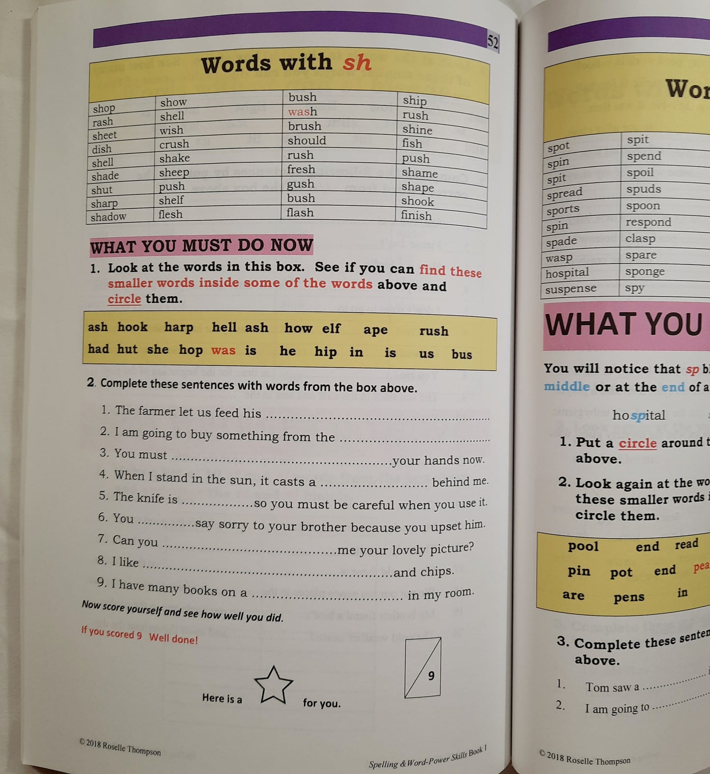 Spelling & Word Power Skills Vol. 1 by Roselle Thompson (New, 2018, Pbk, 76 pages, Eagle Pub.)