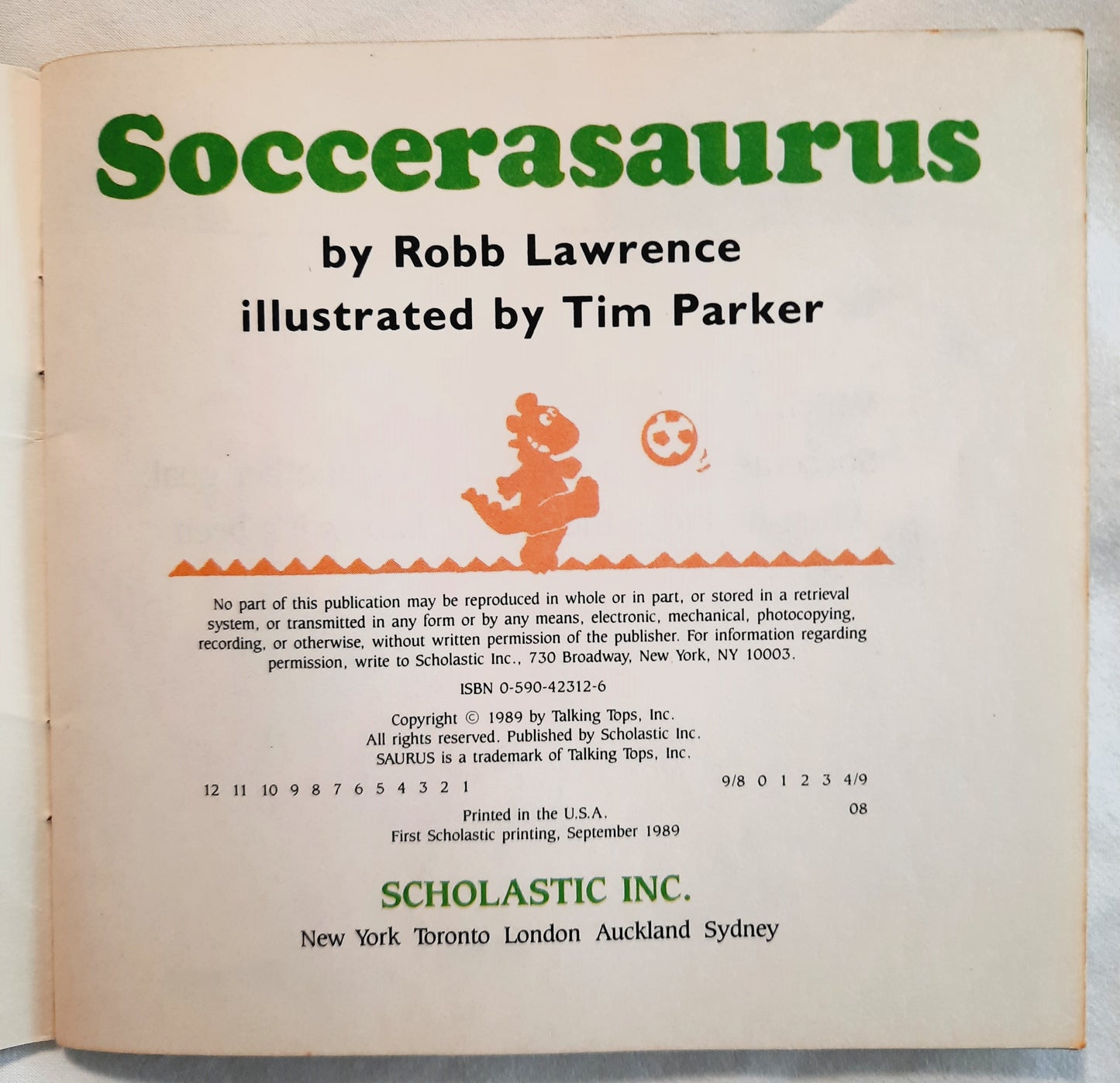 Saurus Gang Kids SET of 3: Karatesaurus; Soccersaurus; Scooterasaurus by Cliff Galbraith (Very good, 1989, Pbk, 32 pages, Scholastic)