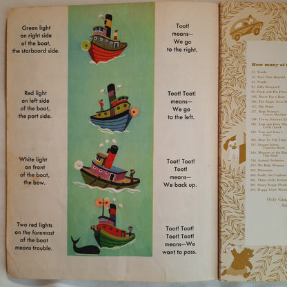 Boats by Ruth Mabee Lachman; Lenora & Herbert Combes (Good, 1972, HC, Golden Press)