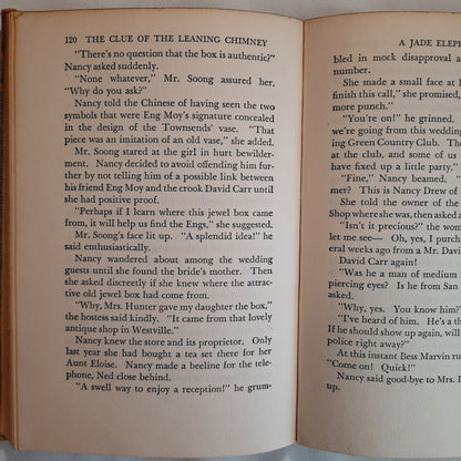 The Clue of the Leaning Chimney by Carolyn Keene (Good, 1949, HC, 212 pages, Grosset & Dunlap)