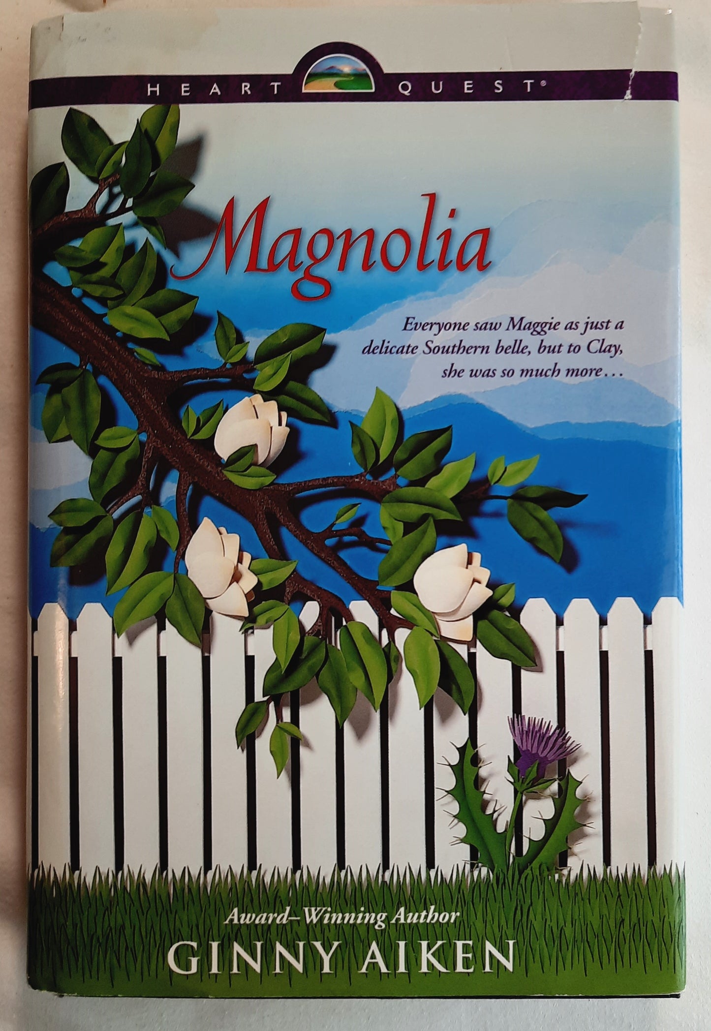 Magnolia by Ginny Aiken (Heart Quest, Good, 2000, HC, 280 pages, Tyndale House)